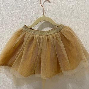 Gold tulle toddler skirt 3T